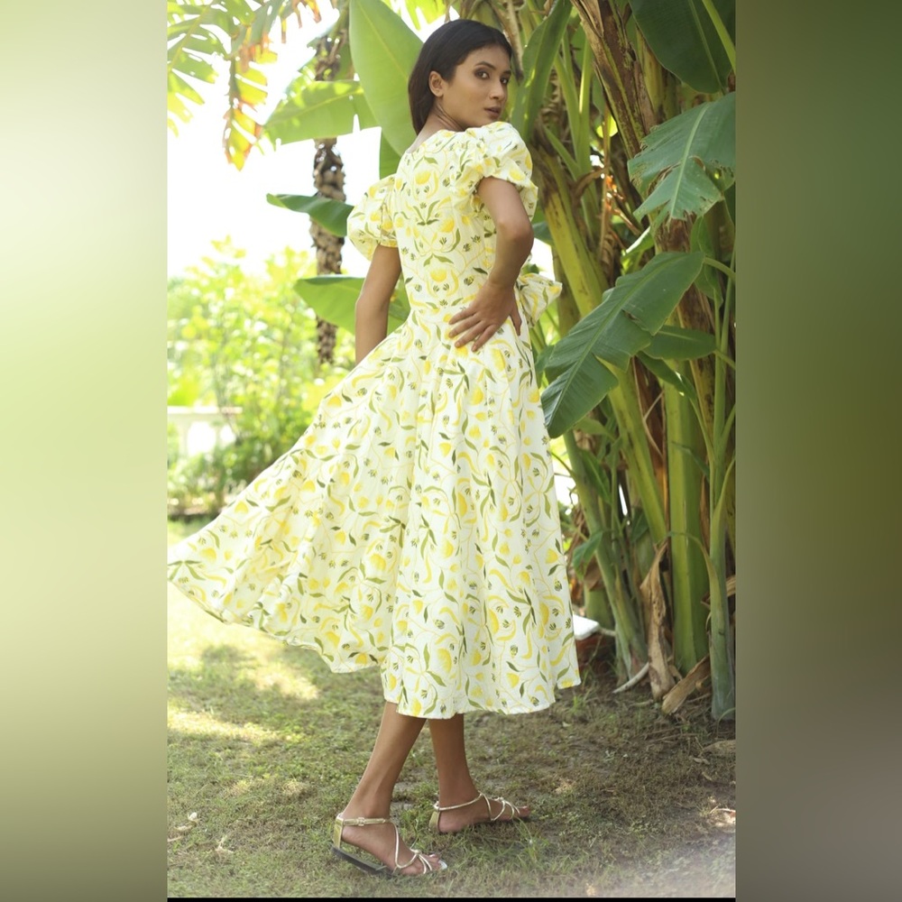 Monsoon and Beyond Lola Dress, Yellow Mangrove - Picture 2 of 12